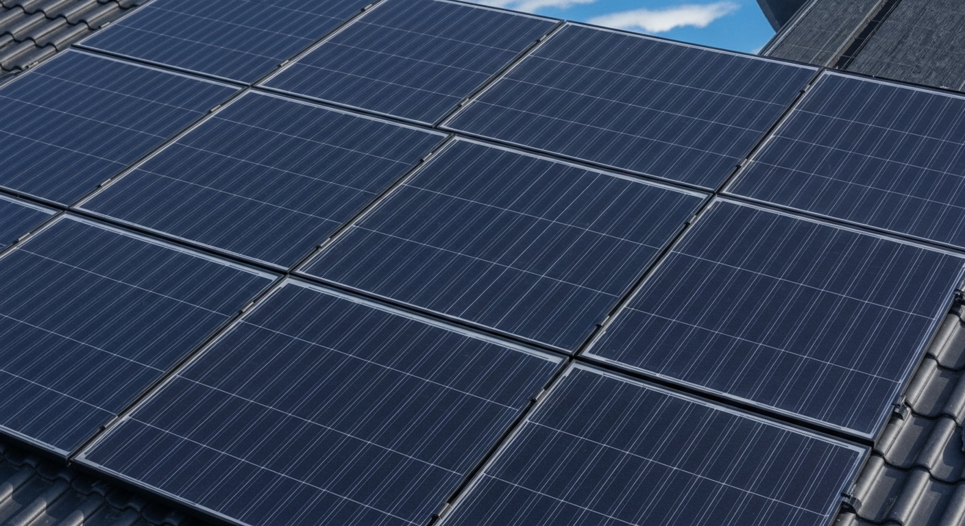 Zonnepanelen close-up