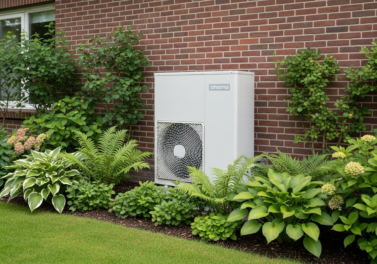 Warmtepomp unit buiten